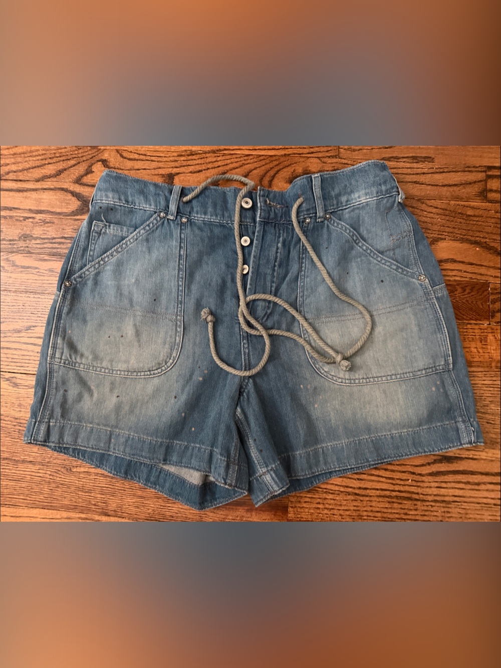 NWOT We The Free (Free People) Denim Drawstring Shorts